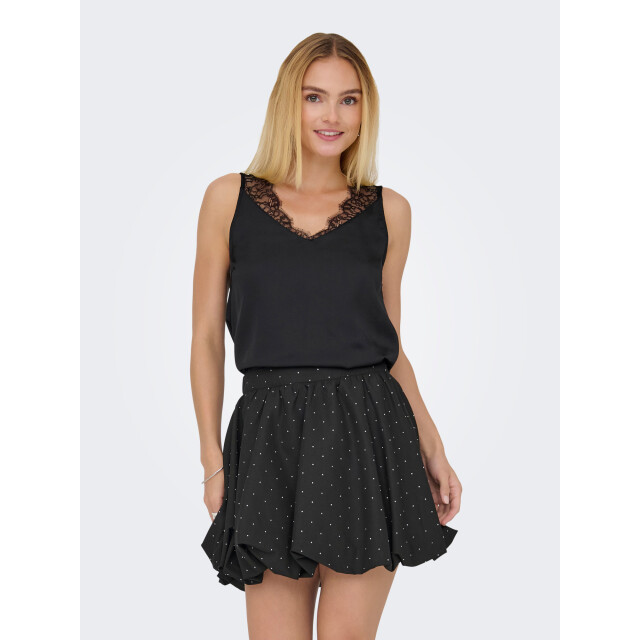 Only Onlchigo life satin lace mix singlet wvn black 15358472-177911 large