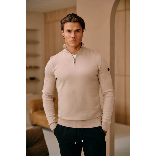 Malelions men knitted quarter zip mm3-aw25-23 099 sand 05711.820.0050 large