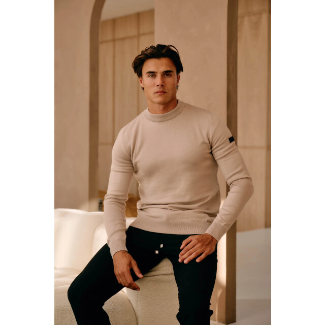 Malelions men knitted crewneck mm3-aw25-05 099 sand 05711.820.0049 large