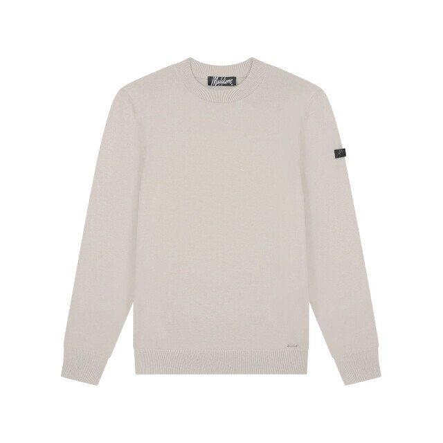 Malelions men knitted crewneck mm3-aw25-05 099 sand 05711.820.0049 large