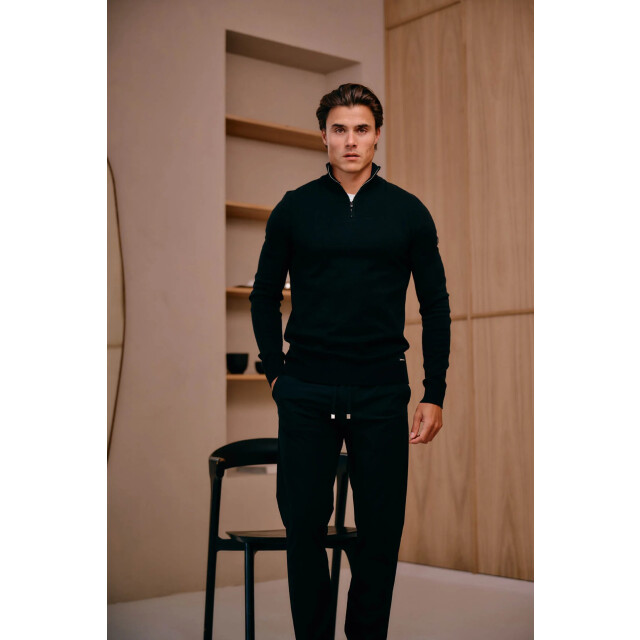 Malelions men knitted quarter zip mm3-aw25-23 900 black 05711.990.0065 large