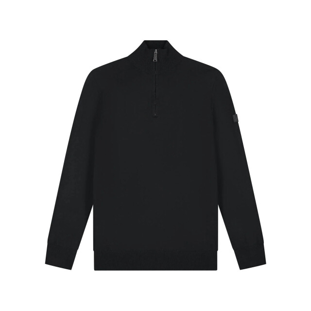 Malelions men knitted quarter zip mm3-aw25-23 900 black 05711.990.0065 large