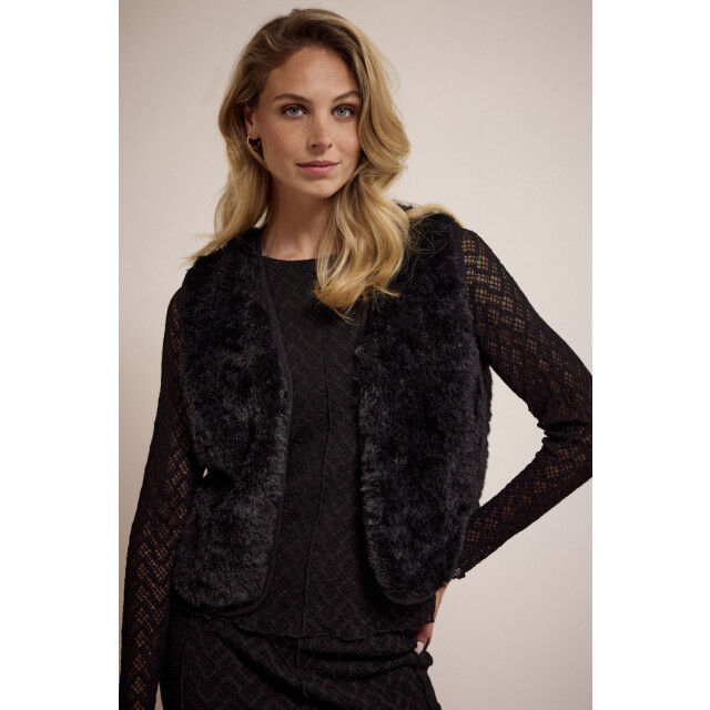 Tramontana faux fur vest s04-17-801 009000 black 06226.990.0012 large