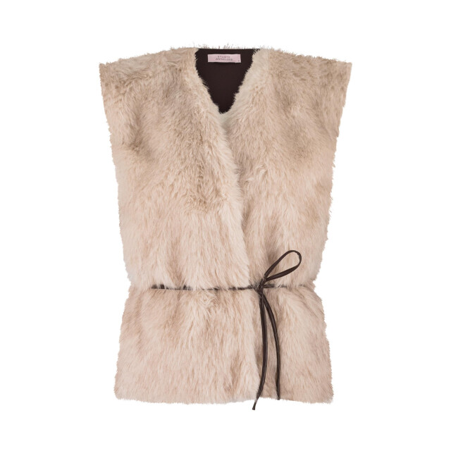 Studio Anneloes ivana fur waistcoat 13259 1700 ecru 06226.540.0002 large