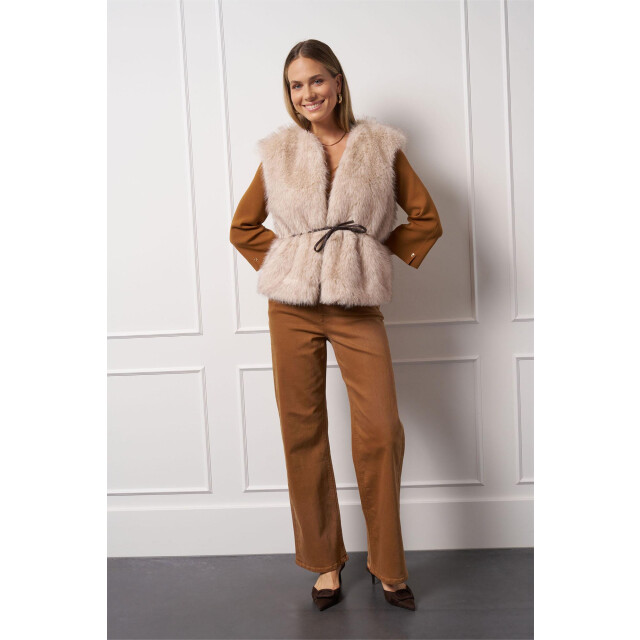 Studio Anneloes ivana fur waistcoat 13259 1700 ecru 06226.540.0002 large