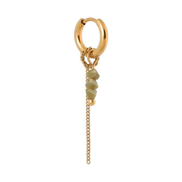 Label Kiki K.sh.332.1 chain olive hoop gold K.SH.332.1 Chain Olive hoop gold large