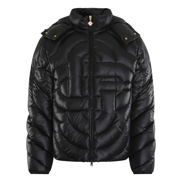 Casablanca Heren mens cc quilted puffer jacket M-AW25-OT-140-01 Nylon large