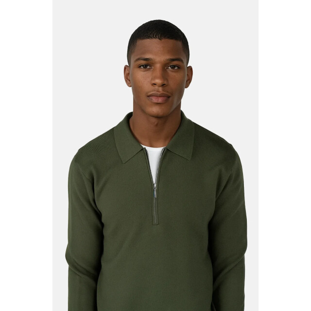 Ciszere Caleb knitted half zip duffel green 40067-026-04 large