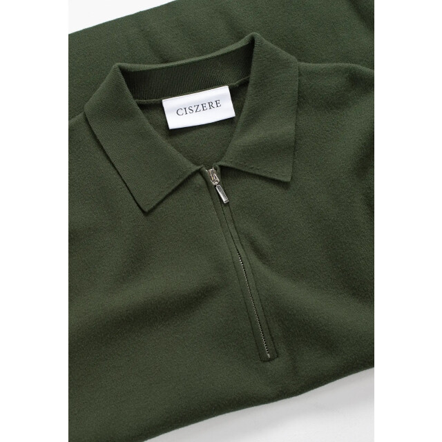 Ciszere Caleb knitted half zip duffel green 40067-026-04 large