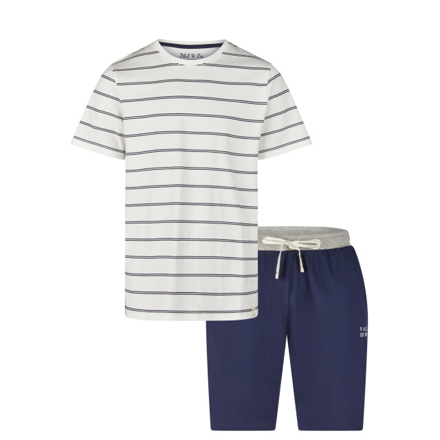 Phil & Co Heren shortama korte pyjama set gestreept PH-529-02 large