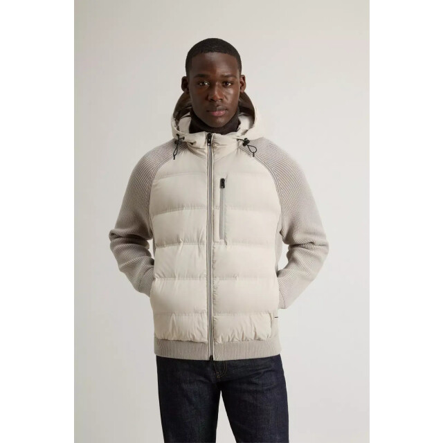 Woolrich Men matt stretch hybrid jacket dove 159968330 large