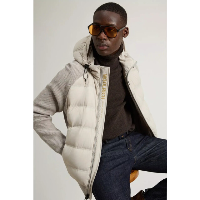 Woolrich Men matt stretch hybrid jacket dove 159968330 large