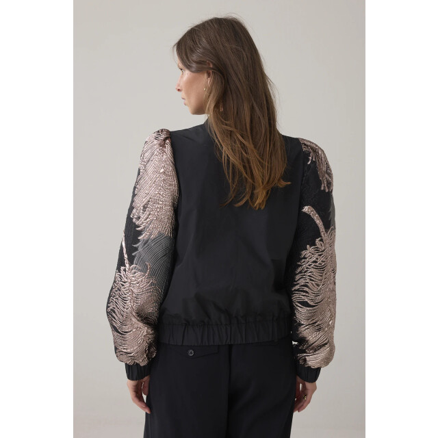 Summum 1s1275-12336 bomber jacket leaves 1s1275-12336 Bomber jacket leaves large