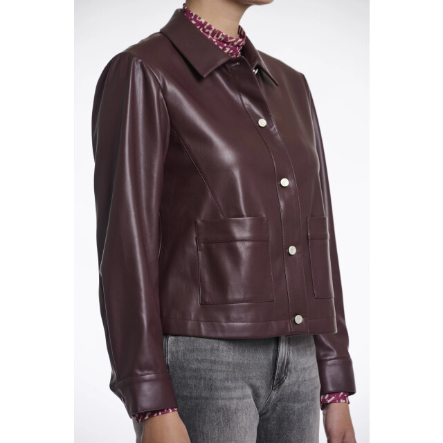 Rino & Pelle Annicka.7502511 faux leather jacket chocolate bean Annicka.7502511 Chocolate bean large