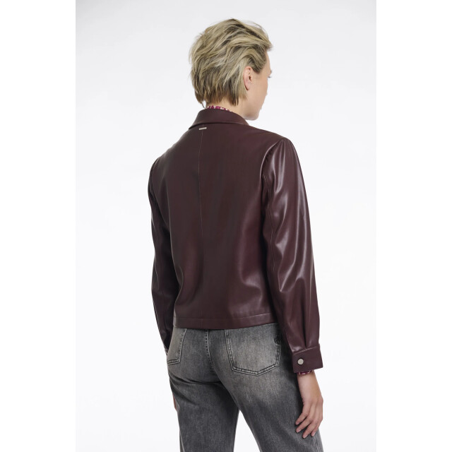 Rino & Pelle Annicka.7502511 faux leather jacket chocolate bean Annicka.7502511 Chocolate bean large