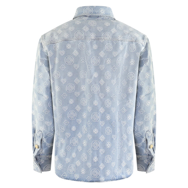 Casablanca Heren denim monogram shirt M-AW25-SH-189-01 large