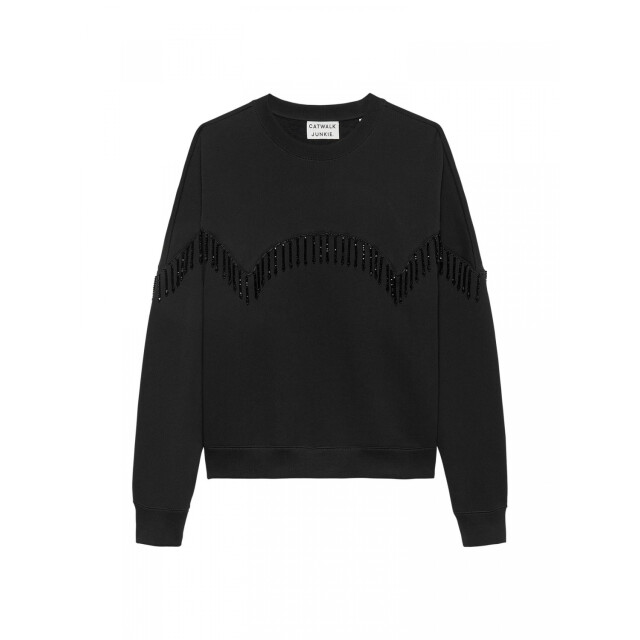 Catwalk Junkie Beaded fringed sweater Beaded fringed sweater large