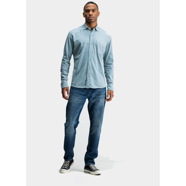 Butcher of Blue Casual hemd lange mouw aidan peached jersey shirt m2524035/823 199125 large