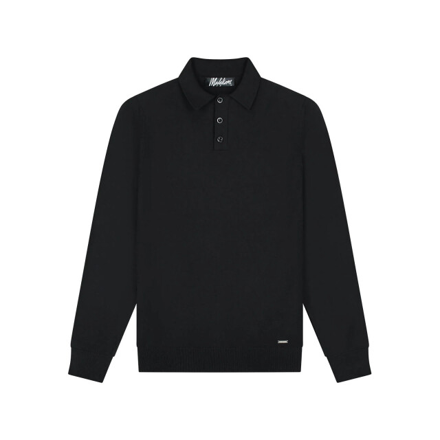 Malelions men knitted longsleeve polo mm3-aw25-17 900 black 05312.990.0006 large