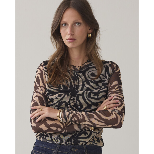Summum top ornament print on mesh 3s5217-30733 990 black 06012.990.0082 large