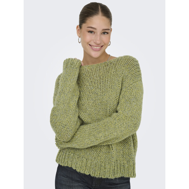 Only onlmille ls o-neck knt 15358518 peat moss 06712.369.0086 large