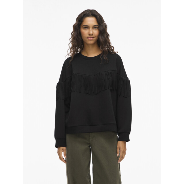 Vila vireflect l/s o-neck fringe sweatsh 14109498 beauty 06721.991.0087 large