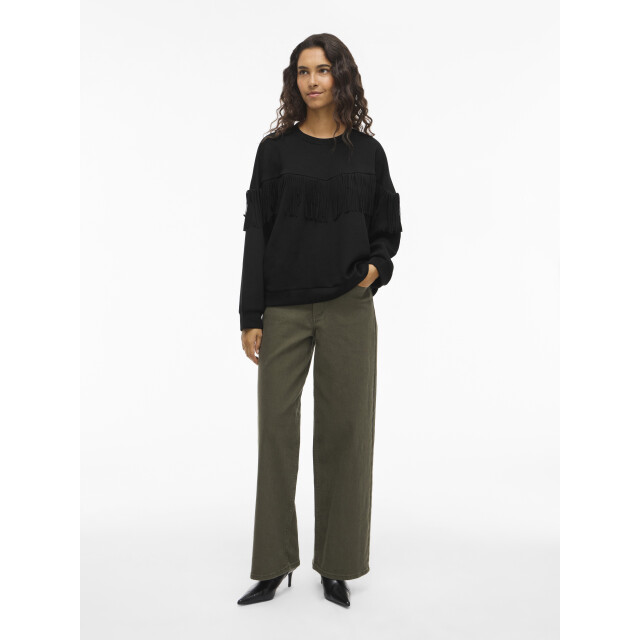 Vila vireflect l/s o-neck fringe sweatsh 14109498 beauty 06721.991.0087 large