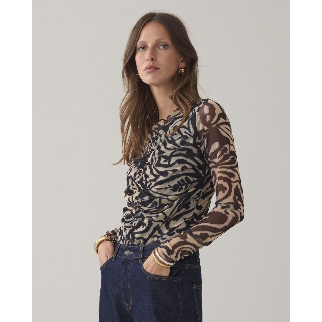 Summum top ornament print on mesh 3s5217-30733 990 black 06012.990.0082 large