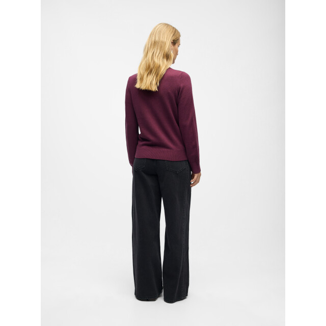 Object objthess l/s re bow knit pullover n 23048077 mauve wine 06712.680.0024 large