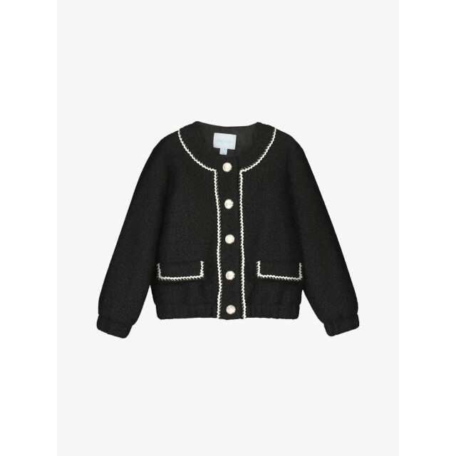 Abel & Lula Meisjes jacket sherpa zwart 5-843-8 large