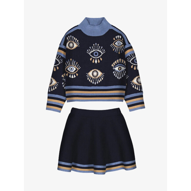 Abel & Lula Meisjes set rok knit jacquard 5-540-4 large