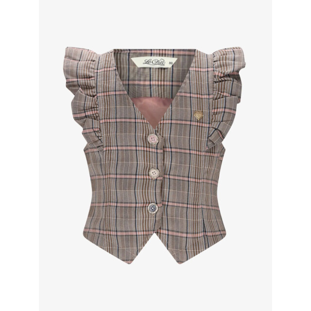 Le Chic Meisjes gilet elize boyfriend check C508-5105-921 large