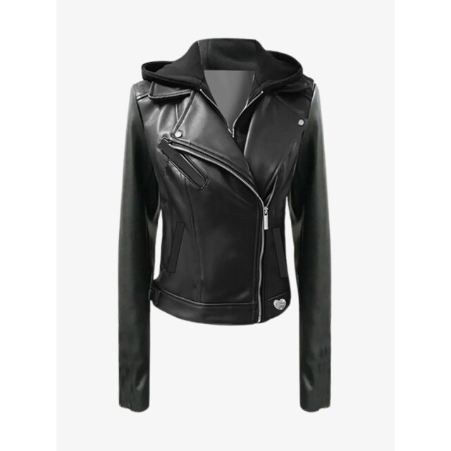 Guess Meisjes jacket faux leather zwart J5YL01-WAEI0-JBLK large