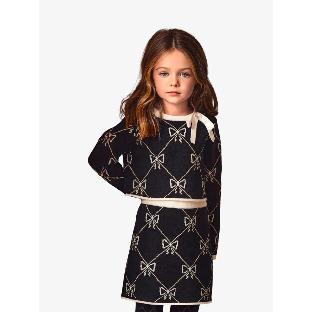 Abel & Lula Meisjes set rok tricot zwart 5-538-8 large