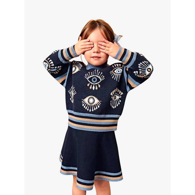 Abel & Lula Meisjes set rok knit jacquard 5-540-4 large