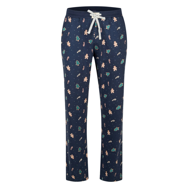 Happy Shorts Heren kerst pyjama set shirt + broek giftbox groen/blauw kerstprint HS-1274 large