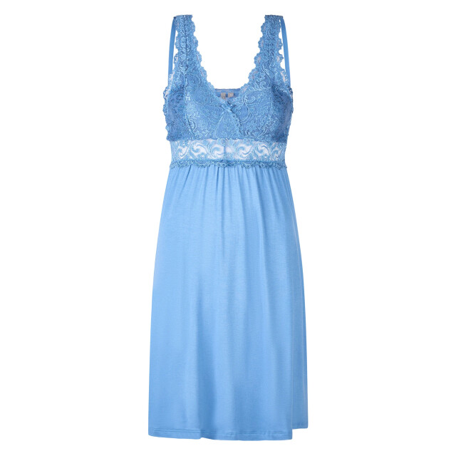 By Louise Slipdress dames nachthemd met kant lichtblauw BL-561-02 large