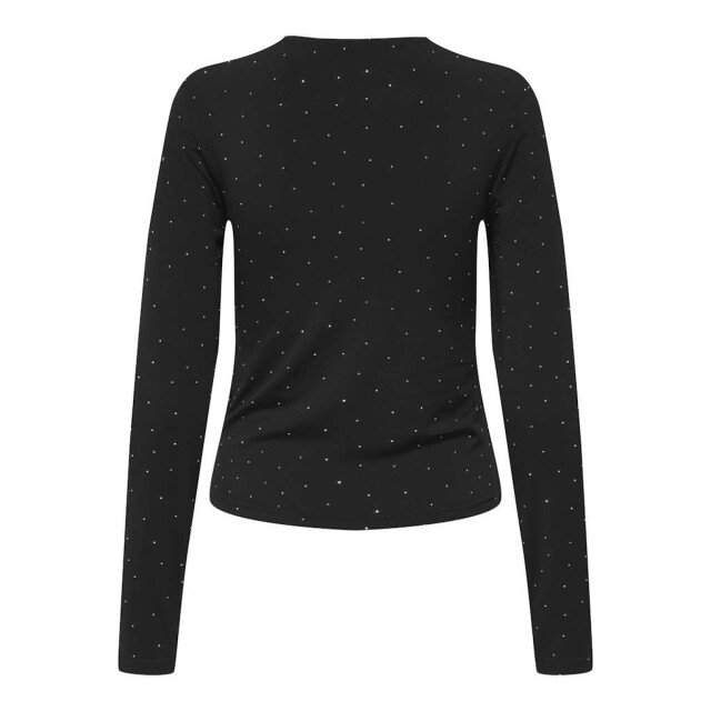 Only Onlzita l/s o-neck top bf jrs black/silver rhinest 15358986-177911001 large