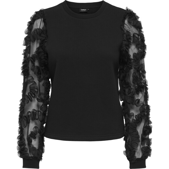 Only Onllavin l/s o-neck mix cs swt black/black mesh sl 15371234-177911002 large