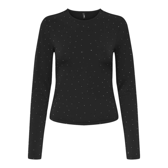 Only Onlzita l/s o-neck top bf jrs black/silver rhinest 15358986-177911001 large