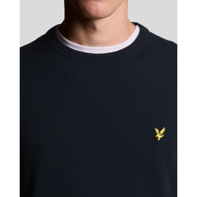 Lyle and Scott Kn2136v dark navy heren trui - Dark Navy/KN2136V large