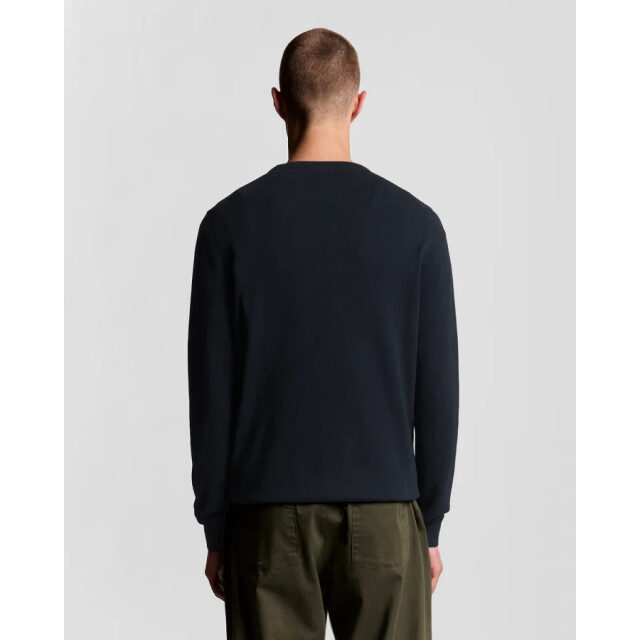 Lyle and Scott Kn2136v dark navy heren trui - Dark Navy/KN2136V large