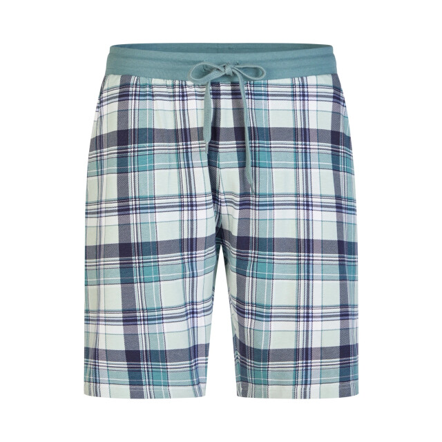 Phil & Co Heren shortama korte pyjama set groen geruit PH-6111-02 large