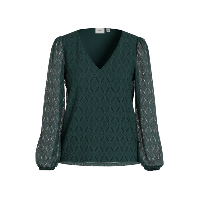 Vila vifero v-neck l/s top/dfs/pb 14113222 ponderosa pine 06012.285.0040 large