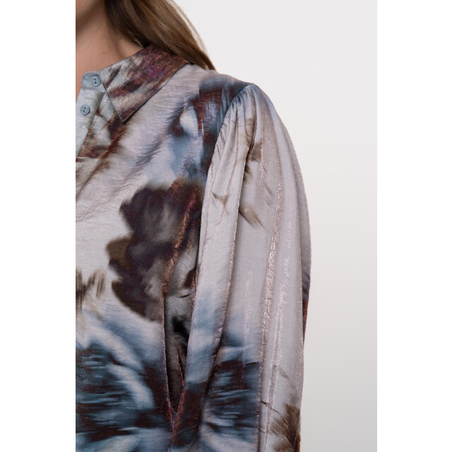 Geisha blouse 53936-20 925 grey/blue 06615.970.0010 large