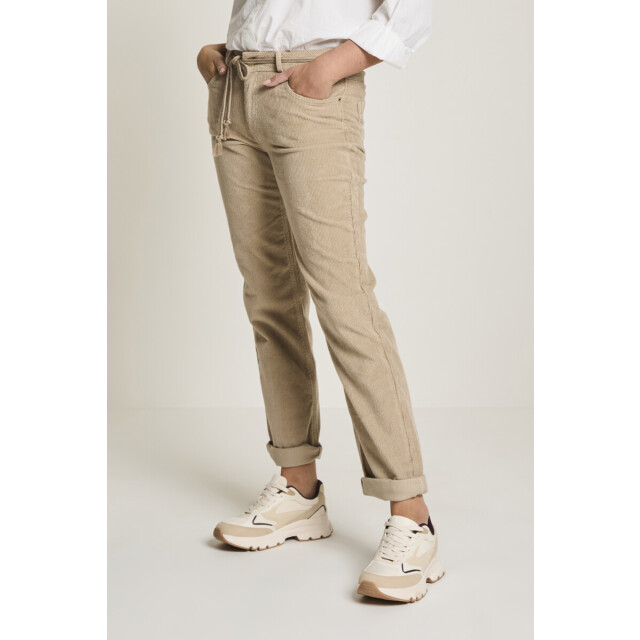 Para Mi Para-mi bobby cord pants -beige marple BOBBY CORD BEIGE MARBLE large