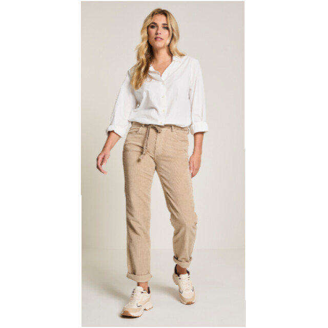 Para Mi Para-mi bobby cord pants -beige marple BOBBY CORD BEIGE MARBLE large