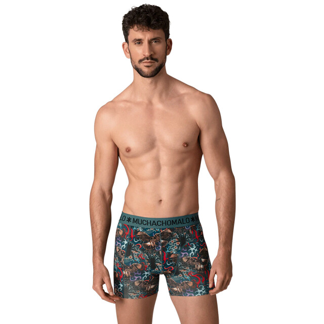 Muchachomalo Heren 12-pack boxershorts print/effen U-GOLDEN1010-16 large Muchachomalo Heren 12-pack boxershorts print/effen U-GOLDEN1010-16 large