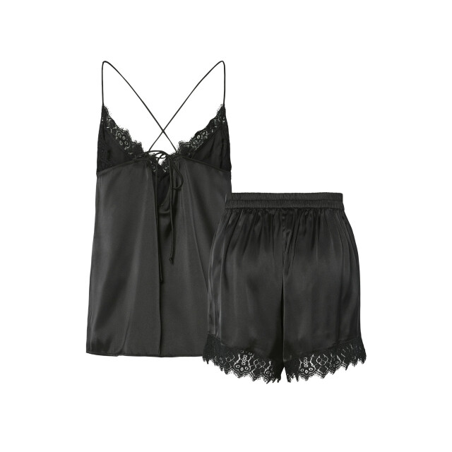 Pieces Dames pyjama pcjenna nachtset satijn 17159913-Black large