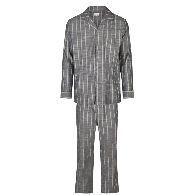 Phil & Co Heren pyjama set lang knoopsluiting geweven katoen gestreept PH-6119-02 large